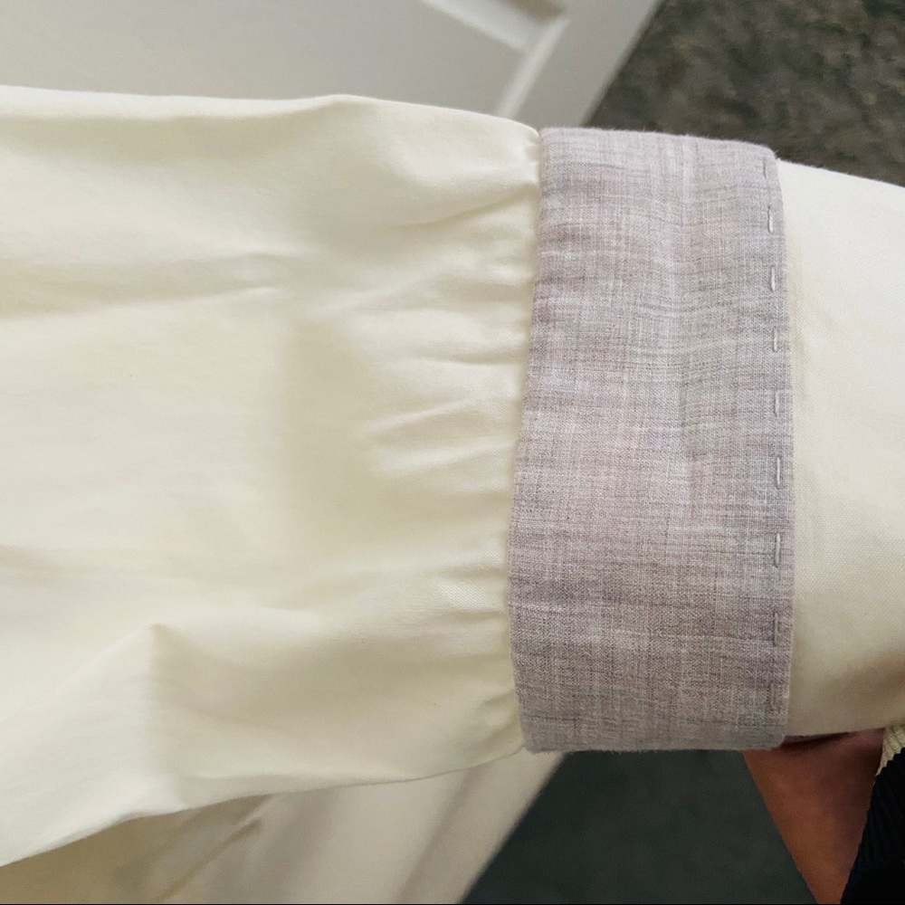 Brunello Cucinelli Cream Button Down Shirt - Picture 10 of 10